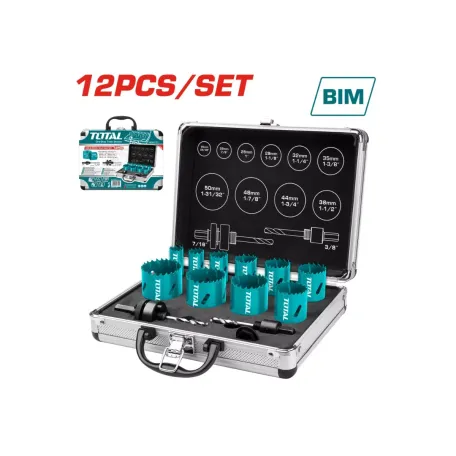 Ծակիչների հավաքածու 12կտոր TOTAL TACSH1121