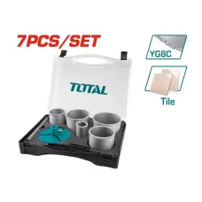 Սալիկի ծակիչների հավաքածու 7 հատ TOTAL TACSH2071