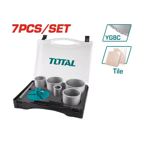 Սալիկի ծակիչների հավաքածու 7 հատ TOTAL TACSH2071 Սալիկի ծակիչների հավաքածու 7 հատ TOTAL TACSH2071