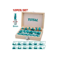 Ֆրեզի կցիչի հավաքածու  6մմ 12կտոր TOTAL TACSR0121