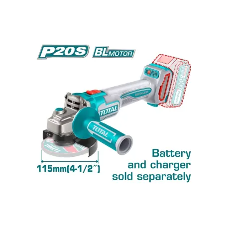 ԱՀՄ մարտկոցային TOTAL TAGLI21154 20Վ 115մմ