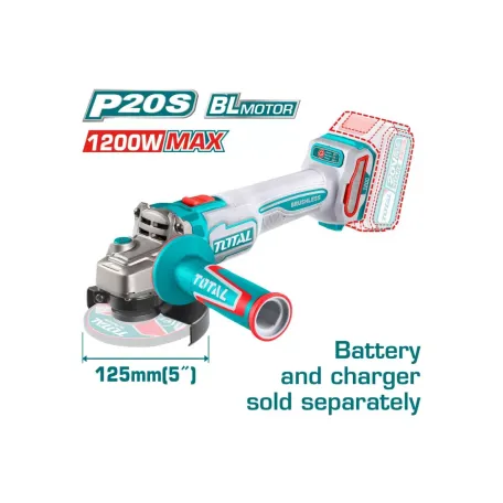 ԱՀՄ մարտկոցային TOTAL TAGLI221253 20Վ 125մմ ԱՀՄ մարտկոցային TOTAL TAGLI221253 20Վ 125մմ