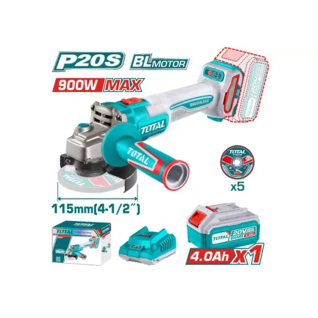 ԱՀՄ մարտկոցային TOTAL TAGLI261521 20Վ 115մմ ԱՀՄ մարտկոցային TOTAL TAGLI261521 20Վ 115մմ