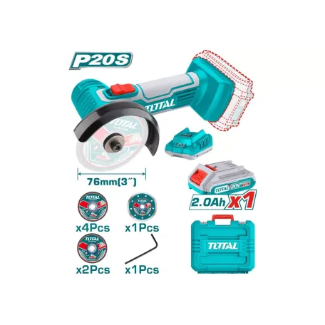 ԱՀՄ մարտկոցային TOTAL TAGLI76012 20Վ 76մմ