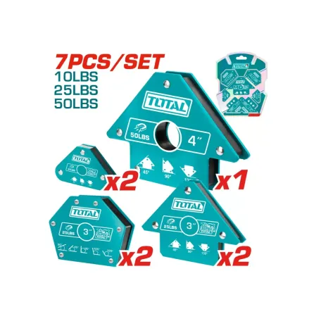 Եռակցման մագնիսների հավաքածու 7 կտոր TOTAL TAMWH7006