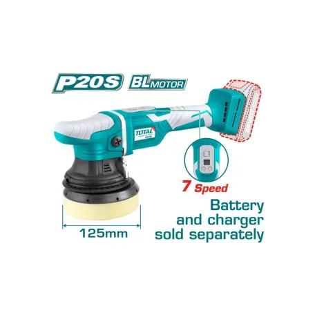 Փայլեցնող մեքենա մարտկոցային 20Վ 125մմ TOTAL TAPLI2002 Փայլեցնող մեքենա մարտկոցային 20Վ 125մմ TOTAL TAPLI2002