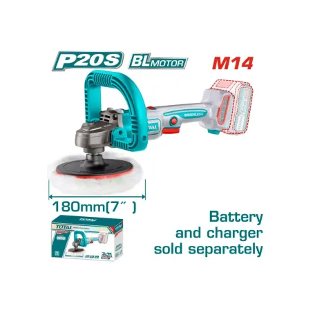 Փայլեցնող մեքենա մարտկոցային 20Վ 180մմ TOTAL TAPLI2018