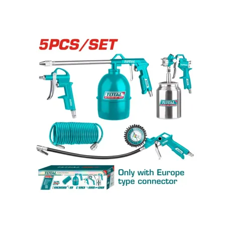 Օդով ատրճանակների հավաքածու 5 կտոր TOTAL TATK051 Օդով ատրճանակների հավաքածու 5 կտոր TOTAL TATK051