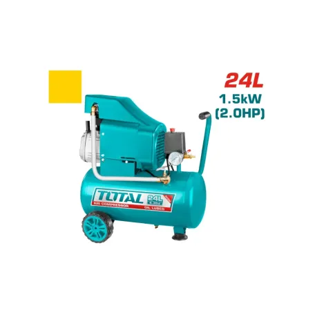 Կոմպրեսոր TOTAL TC1202411 (24լ, 1500Վտ, 119լ/ր, 6բար) Կոմպրեսոր TOTAL TC1202411 (24լ, 1500Վտ, 119լ/ր, 6բար)