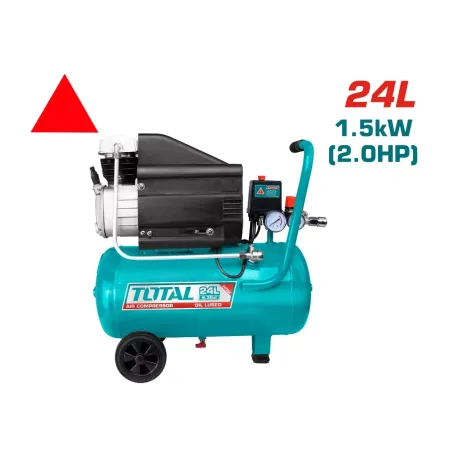 Կոմպրեսոր TOTAL TC120246 (24լ, 1500Վտ, 93լ/ր, 8բար )
