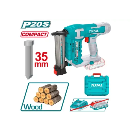 Ատրճանակ մեխ կրակող մարտկոցային 20Վ 35մմ (105 հատ մեխ) TOTAL TCBNLI3505 Ատրճանակ մեխ կրակող մարտկոցային 20Վ 35մմ (105 հատ մեխ) TOTAL TCBNLI3505