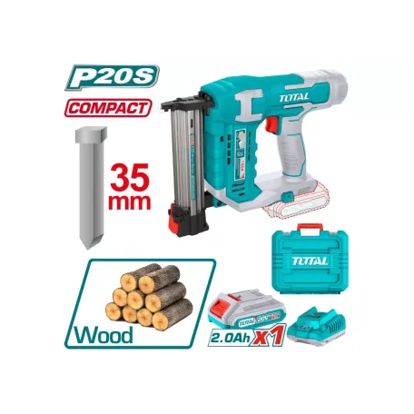 Մեխ կրակող գործիք մարտկոցային 35մմ 20Վ TOTAL TCBNLI3508 Մեխ կրակող գործիք մարտկոցային 35մմ 20Վ TOTAL TCBNLI3508