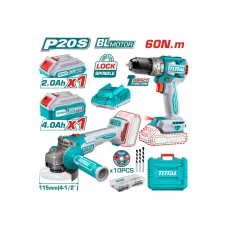 Կոմբո հավաքածու մարտկոցային․ հարվածային պտուտակադարձիչ (TIDLI20602), ԱՀՄ (TAGLI21154) TOTAL TCKLI20273