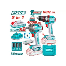 Մարտկոցային գործիքների հավաքածու TOTAL TCKLI20275 (2 կտոր)