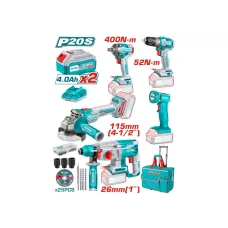 20Վ Մարտկոցային գործիքների հավաքածու 5հատ TOTAL TCKLI2058