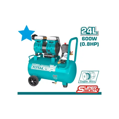 Կոմպրեսոր TOTAL TCS1075248  (24լ, 600Վտ, 110լ/ր, 8բար)