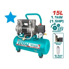 Կոմպրեսոր TOTAL TCS1110152 (15լ, 1100Վտ, 130լ/ր, 8բար)
