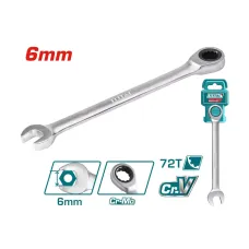 Բանալի համակցված ճռիկով 6մմ TOTAL TCSPAR061