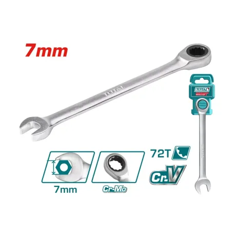 Բանալի համակցված ճռիկով 7մմ TOTAL TCSPAR071 Բանալի համակցված ճռիկով 7մմ TOTAL TCSPAR071