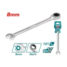 Բանալի համակցված ճռիկով 8մմ TOTAL TCSPAR081