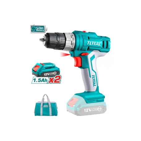 Պտուտակադարձիչ մարտկոցային 12Վ 25Նմ (2 մարտկոցով, լիցքավորիչով) TOTAL TDLI1222