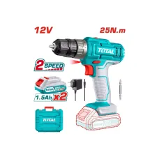 Պտուտակադարձիչ մարտկոցային 12Վ 25Նմ (2 մարտկոցով, լիցքավորիչով) TOTAL TDLI1228