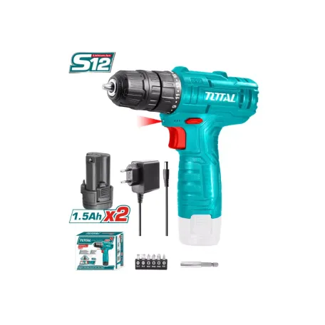 Պտուտակադարձիչ մարտկոցային 12Վ 20Նմ (մարտկոցով, լիցքավորիչով) TOTAL TDLI1241