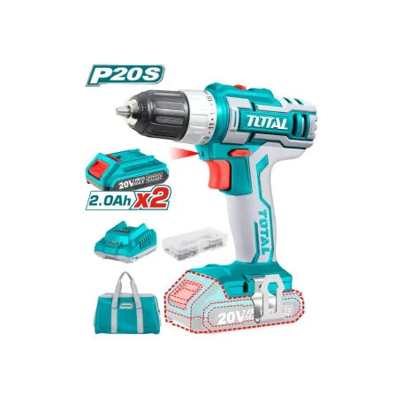 Պտուտակադարձիչ մարտկոցային 20Վ 45Նմ (2 մարտկոցով, լիցքավորիչով, 51 աքսեսուարով) TOTAL TDLI2002 Պտուտակադարձիչ մարտկոցային 20Վ 45Նմ (2 մարտկոցով, լիցքավորիչով, 51 աքսեսուարով) TOTAL TDLI2002