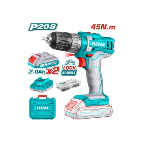 Պտուտակադարձիչ մարտկոցային 20Վ 45Նմ (2 մարտկոցով, լիցքավորիչով) TOTAL TDLI200528