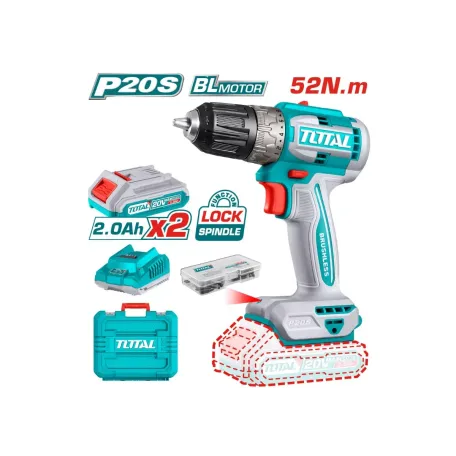 Պտուտակադարձիչ մարտկոցային 20Վ 52Նմ (2 մարտկոցով, լիցքավորիչով) TOTAL TDLI20453