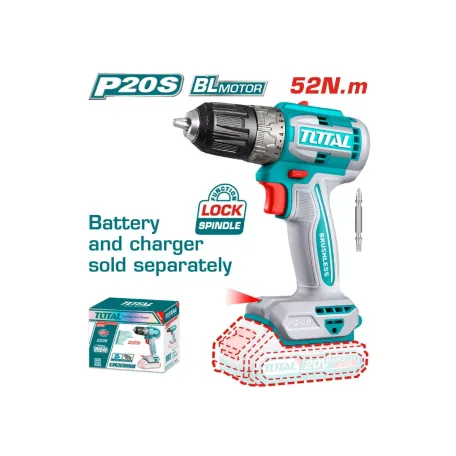 Պտուտակադարձիչ մարտկոցային 20Վ 52Նմ TOTAL TDLI204531