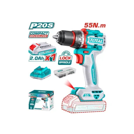 Պտուտակադարձիչ մարտկոցային 20Վ 55Նմ TOTAL TDLI205582