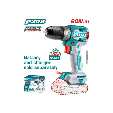 Պտուտակադարձիչ մարտկոցային 20Վ 60Նմ TOTAL TDLI206021