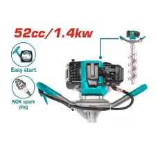 Բենզինային հող փորող շնեկ 1,4Kw TOTAL TEA55221-1