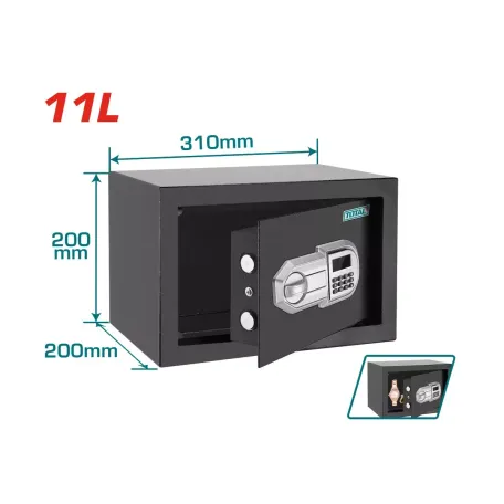 էլեկտրոնային սեյֆ TOTAL TESF2001 11լ 310x200x200մմ