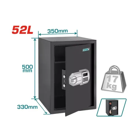 էլեկտրոնային սեյֆ TOTAL TESF5001 52լ 500x350x330մմ