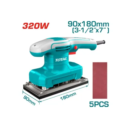 Հղկող մեքենա վիբրացիոն 320Վտ 90x180մմ TOTAL TF1301836