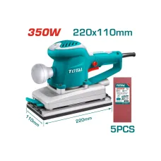 Հղկող մեքենա վիբրացիոն TOTAL TF1302206 350Վտ 220×110մմ