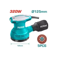 Հղկող մեքենա օրբիտալ TOTAL TF2031256 320Վտ 125մմ