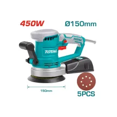 Հարթեցնող սարք օրբիտրալ 450W 150մմ TOTAL TF2041506