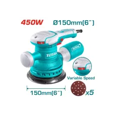 Վիբրացիոն հղկող մեքենա 450Վտ 150մմ TOTAL TF2061506 Վիբրացիոն հղկող մեքենա 450Վտ 150մմ TOTAL TF2061506