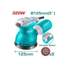 Հղկող սարք էլեկտրական 320Վտ 125մմ TOTAL TF2131256 Հղկող սարք էլեկտրական 320Վտ 125մմ TOTAL TF2131256