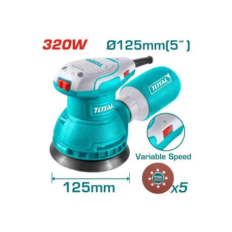 Հղկող սարք էլեկտրական 320Վտ 125մմ TOTAL TF2131256