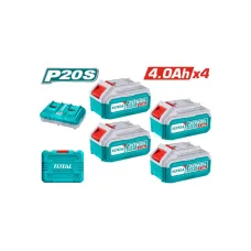 Մարտկոցների և լիցքավորիչի հավաքածու TOTAL TFBCLI20244 4Աժ