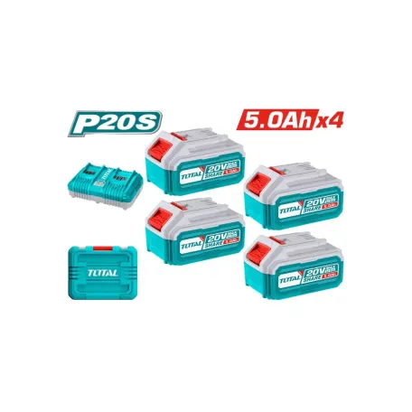 Մարտկոցների և լիցքավորիչի հավաքածու TOTAL TFBCLI20245 5Աժ