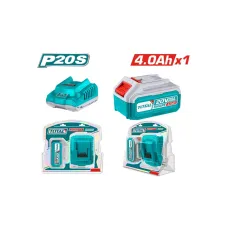 Մարտկոցի և լիցքավորիչի հավաքածու TOTAL TFBCPK1214