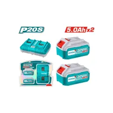 Մարտկոցի և լիցքավորիչի հավաքածու TOTAL TFBCPK2425