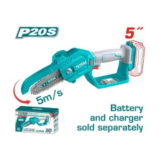 Մինի շղթայավոր սղոց մարտկոցային 20Վ 130մմ TOTAL TGSLI2058 Մինի շղթայավոր սղոց մարտկոցային 20Վ 130մմ TOTAL TGSLI2058