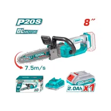 Շղթայավոր սղոց մարտկոցային 20Վ 200մմ (մարտկոցով, լիցքավորիչով) TOTAL TGSLI20851