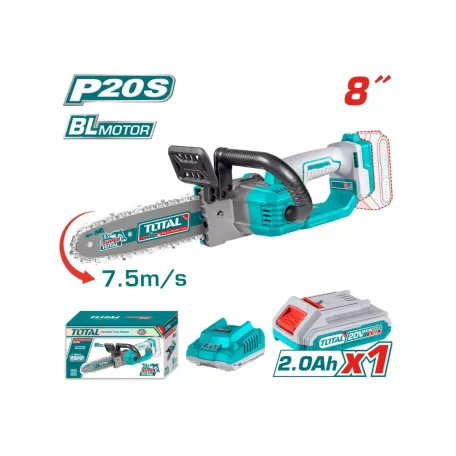 Շղթայավոր սղոց մարտկոցային 20Վ 200մմ (մարտկոցով, լիցքավորիչով) TOTAL TGSLI20851